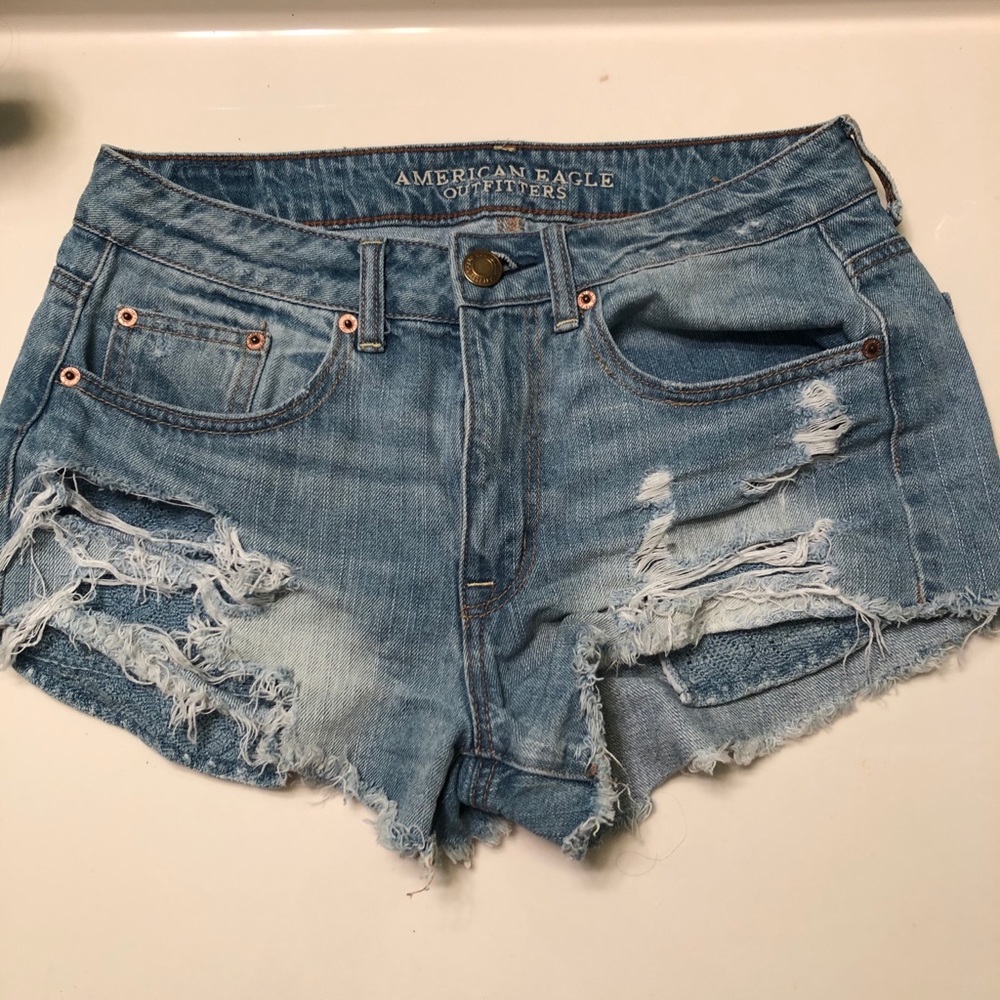 American Eagle High Rise Jean Shorts
